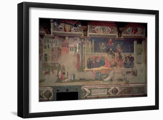 Allegory of Bad Government, 1388-40-Ambrogio Lorenzetti-Framed Giclee Print