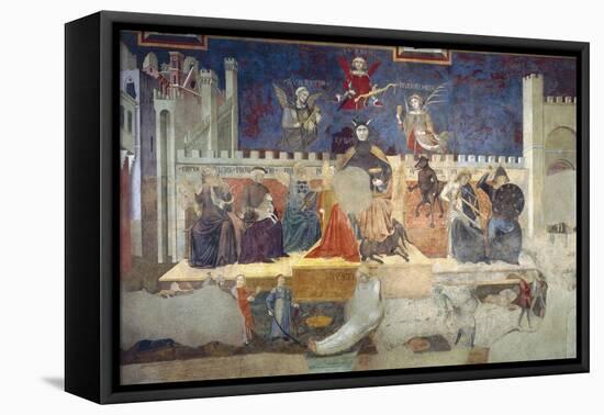 Allegory of Bad Government-Ambrogio Lorenzetti-Framed Premier Image Canvas