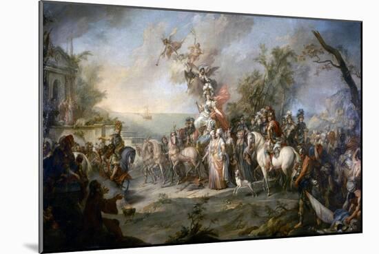 Allegory of Catherine the Great?S Victory over the Turks and Tatars, 1772-Stefano Torelli-Mounted Giclee Print