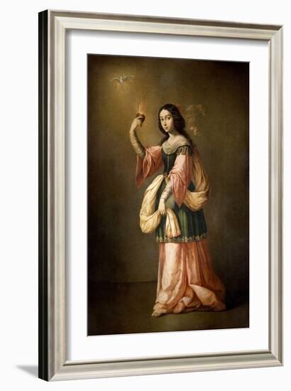 Allegory of Charity, ca. 1655-Francisco de Zurbarán-Framed Giclee Print