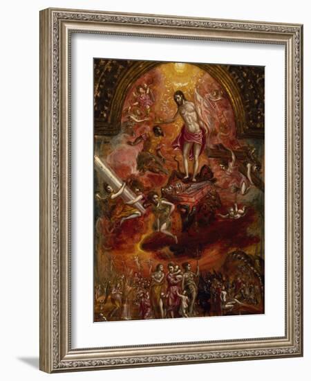 Allegory of Christian Knight, Back of Portable Altar-El Greco-Framed Giclee Print