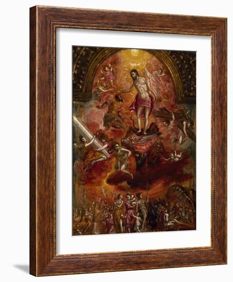 Allegory of Christian Knight, Back of Portable Altar-El Greco-Framed Giclee Print