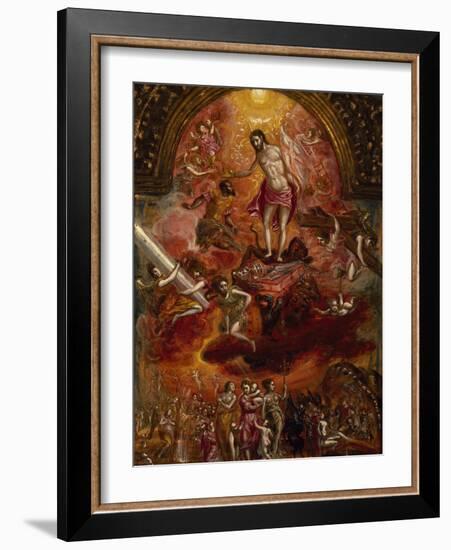 Allegory of Christian Knight, Back of Portable Altar-El Greco-Framed Giclee Print