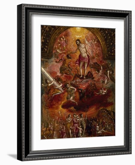 Allegory of Christian Knight, Back of Portable Altar-El Greco-Framed Giclee Print