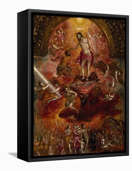 Allegory of Christian Knight, Back of Portable Altar-El Greco-Framed Premier Image Canvas