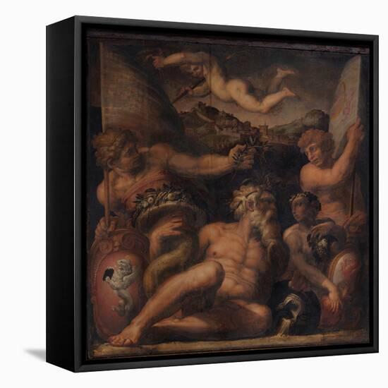 Allegory of Cortona and Montepulciano, 1563-1565-Giorgio Vasari-Framed Premier Image Canvas