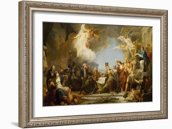 Allegory of Declaration of Human Rights, 1790-Jean-Baptiste Regnault-Framed Giclee Print