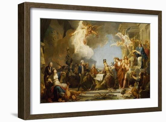 Allegory of Declaration of Human Rights, 1790-Jean-Baptiste Regnault-Framed Giclee Print