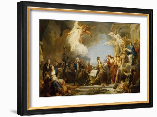 Allegory of Declaration of Human Rights, 1790-Jean-Baptiste Regnault-Framed Giclee Print