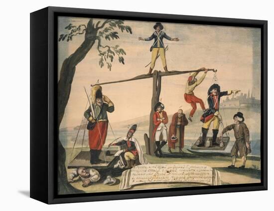 Allegory of Europe in 1791, 1791-null-Framed Premier Image Canvas