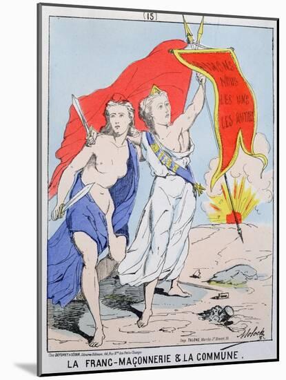 Allegory of Freemasonry and the Paris Commune, 1871-Moloch-Mounted Giclee Print