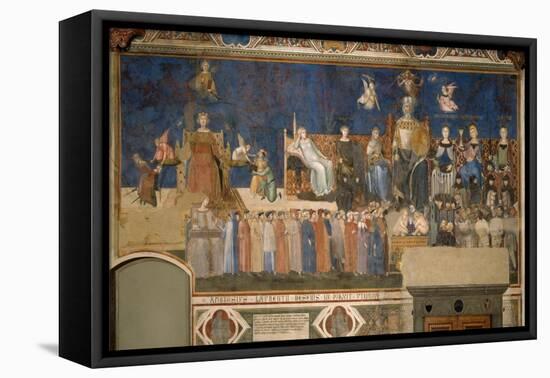 Allegory of Good Government, 1338-1339-Ambrogio Lorenzetti-Framed Premier Image Canvas