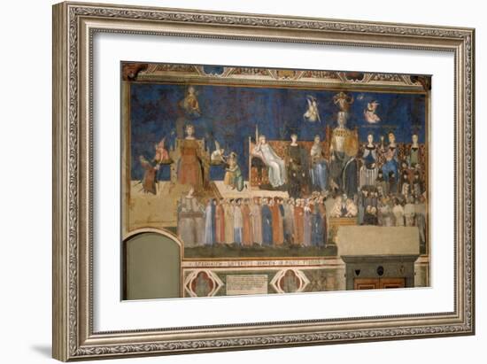 Allegory of Good Government, 1338-1339-Ambrogio Lorenzetti-Framed Giclee Print