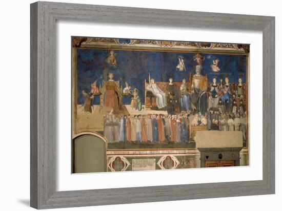 Allegory of Good Government, 1338-1339-Ambrogio Lorenzetti-Framed Giclee Print