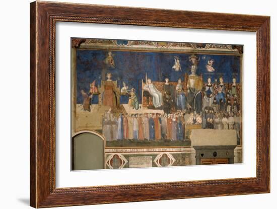 Allegory of Good Government, 1338-1339-Ambrogio Lorenzetti-Framed Giclee Print