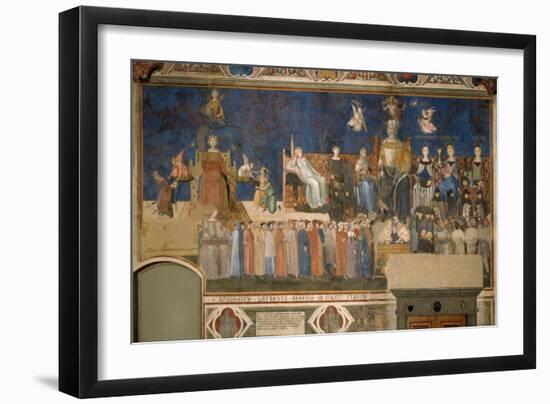 Allegory of Good Government, 1338-1339-Ambrogio Lorenzetti-Framed Giclee Print