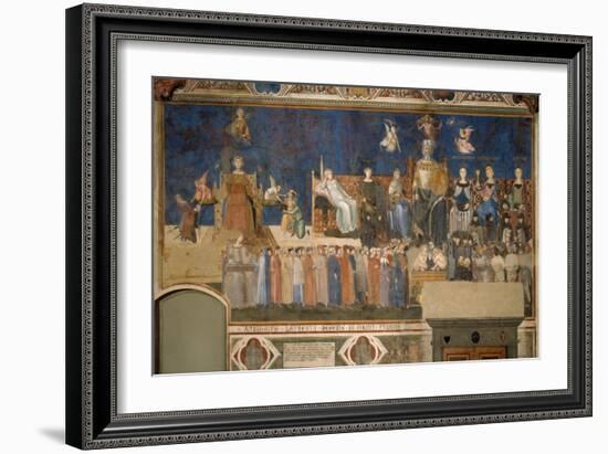 Allegory of Good Government, 1338-1339-Ambrogio Lorenzetti-Framed Giclee Print