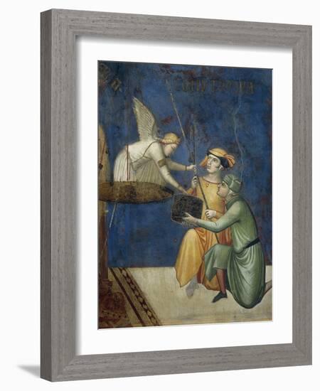 Allegory of Good Government, Commutative Justice or Commutative Punishment-Ambrogio Lorenzetti-Framed Giclee Print