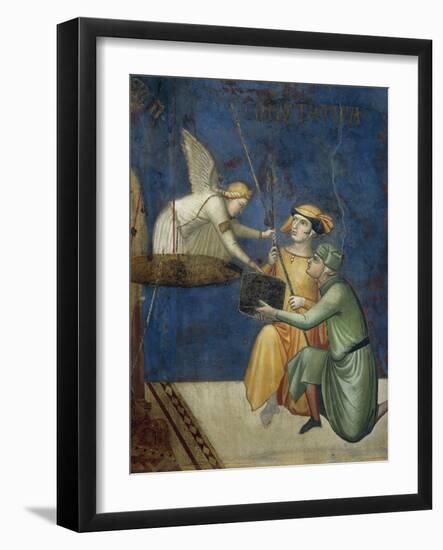 Allegory of Good Government, Commutative Justice or Commutative Punishment-Ambrogio Lorenzetti-Framed Giclee Print