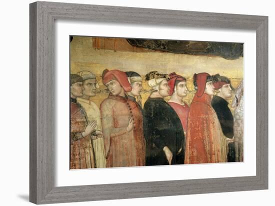 Allegory of Good Government, Detail of Eight Councillors, 1338-40-Ambrogio Lorenzetti-Framed Giclee Print