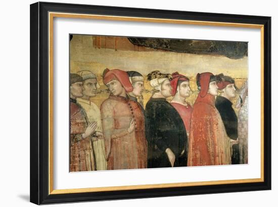 Allegory of Good Government, Detail of Eight Councillors, 1338-40-Ambrogio Lorenzetti-Framed Giclee Print