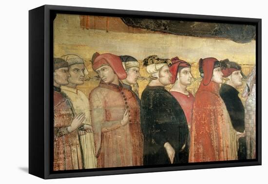 Allegory of Good Government, Detail of Eight Councillors, 1338-40-Ambrogio Lorenzetti-Framed Premier Image Canvas