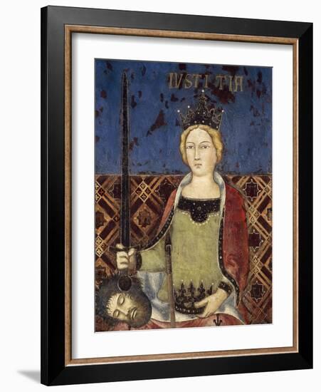 Allegory of Good Government, Justice-Ambrogio Lorenzetti-Framed Giclee Print