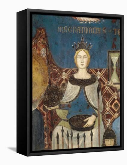 Allegory of Good Government, Magnanimity and Generosity-Ambrogio Lorenzetti-Framed Premier Image Canvas