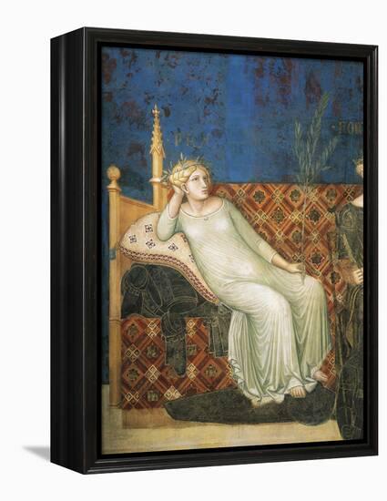 Allegory of Good Government, Peace-Ambrogio Lorenzetti-Framed Premier Image Canvas