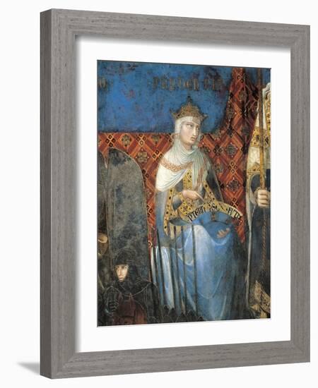 Allegory of Good Government, Prudence-Ambrogio Lorenzetti-Framed Giclee Print