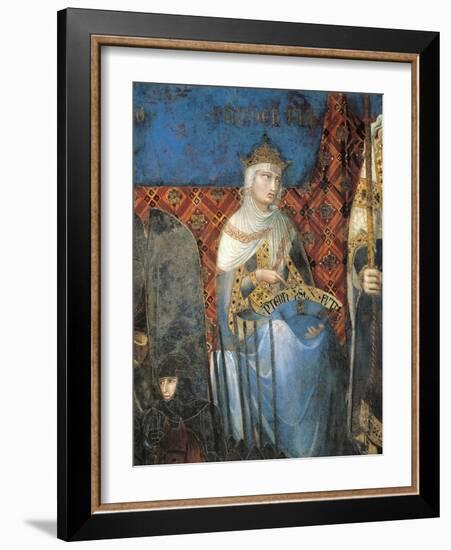 Allegory of Good Government, Prudence-Ambrogio Lorenzetti-Framed Giclee Print