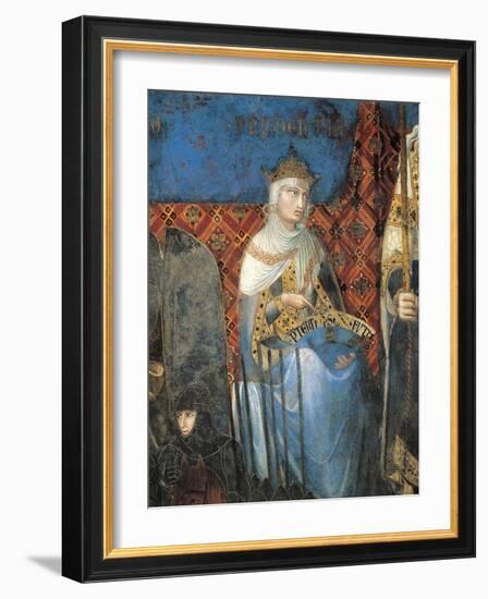 Allegory of Good Government, Prudence-Ambrogio Lorenzetti-Framed Giclee Print