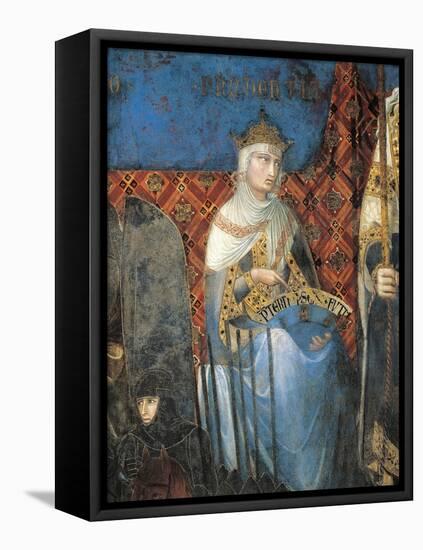 Allegory of Good Government, Prudence-Ambrogio Lorenzetti-Framed Premier Image Canvas