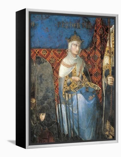 Allegory of Good Government, Prudence-Ambrogio Lorenzetti-Framed Premier Image Canvas