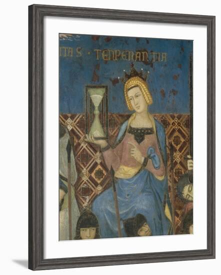 Allegory of Good Government, Temperance-Ambrogio Lorenzetti-Framed Giclee Print