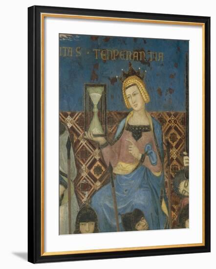 Allegory of Good Government, Temperance-Ambrogio Lorenzetti-Framed Giclee Print