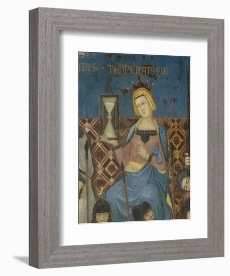 Allegory of Good Government, Temperance-Ambrogio Lorenzetti-Framed Giclee Print