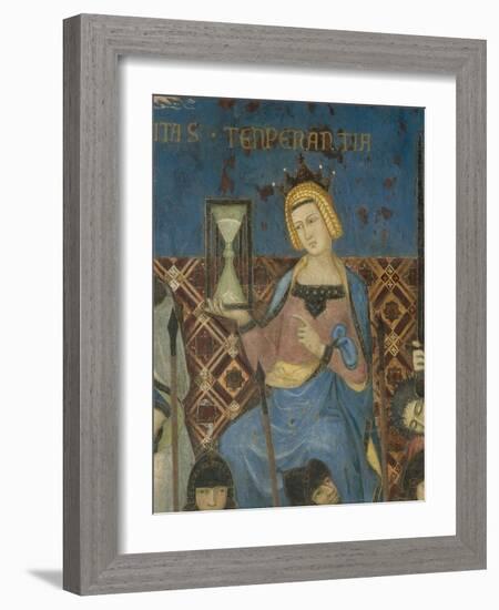 Allegory of Good Government, Temperance-Ambrogio Lorenzetti-Framed Giclee Print