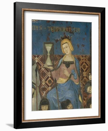 Allegory of Good Government, Temperance-Ambrogio Lorenzetti-Framed Giclee Print