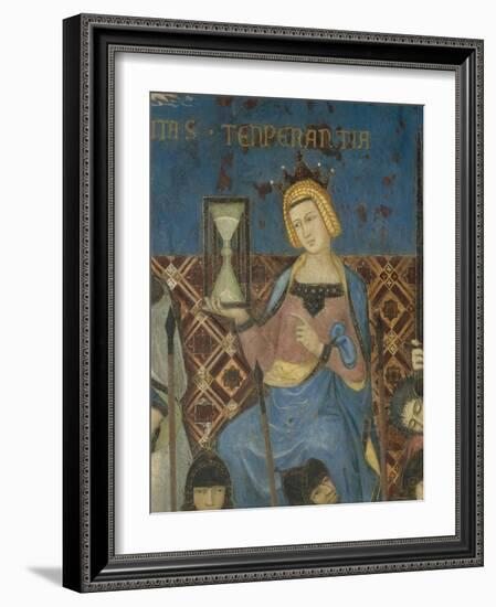 Allegory of Good Government, Temperance-Ambrogio Lorenzetti-Framed Giclee Print