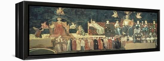 Allegory of Good Government-Ambrogio Lorenzetti-Framed Premier Image Canvas