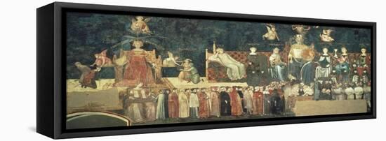 Allegory of Good Government-Ambrogio Lorenzetti-Framed Premier Image Canvas