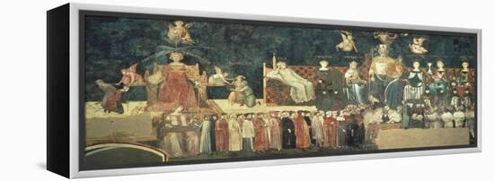 Allegory of Good Government-Ambrogio Lorenzetti-Framed Premier Image Canvas