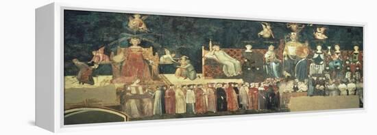 Allegory of Good Government-Ambrogio Lorenzetti-Framed Premier Image Canvas