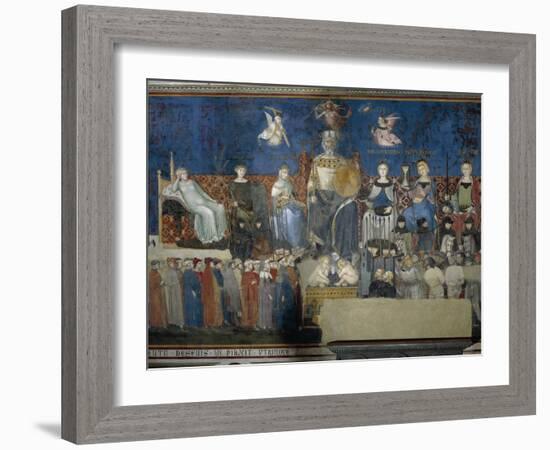 Allegory of Good Government-Ambrogio Lorenzetti-Framed Giclee Print