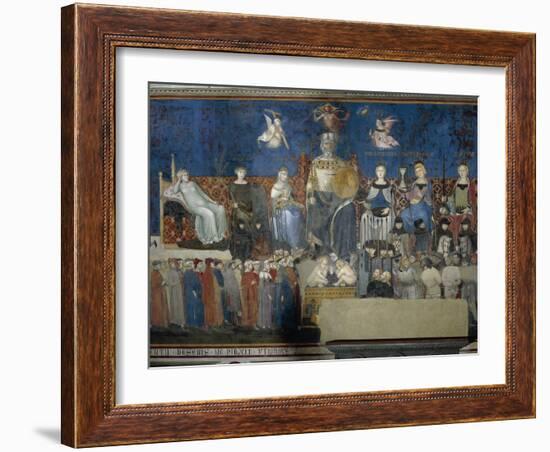 Allegory of Good Government-Ambrogio Lorenzetti-Framed Giclee Print