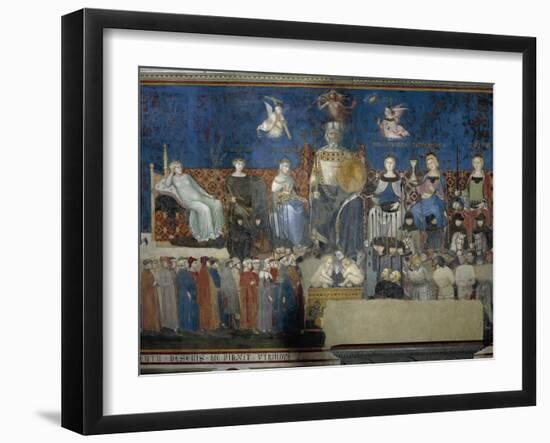 Allegory of Good Government-Ambrogio Lorenzetti-Framed Giclee Print