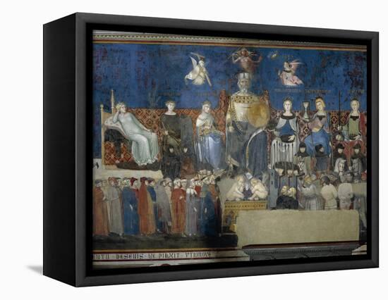 Allegory of Good Government-Ambrogio Lorenzetti-Framed Premier Image Canvas