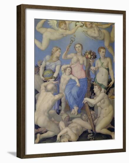 Allegory of Happiness, C. 1567-Agnolo Bronzino-Framed Giclee Print