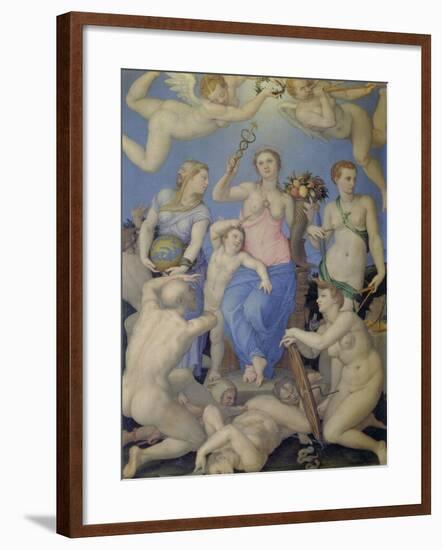 Allegory of Happiness, C. 1567-Agnolo Bronzino-Framed Giclee Print